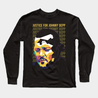 justice for johnny depp on wpap style 2 Long Sleeve T-Shirt